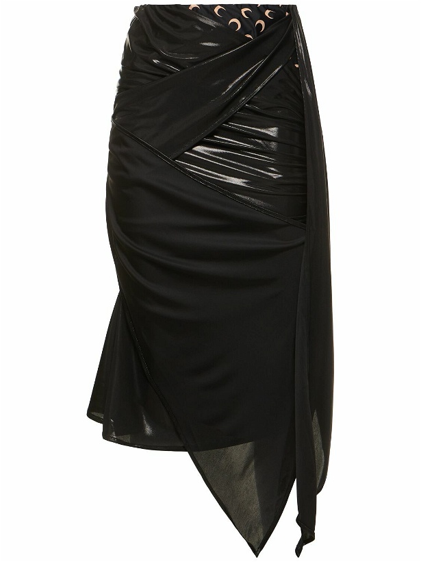 Photo: MARINE SERRE Draped Jersey Midi Skirt
