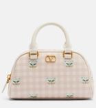 Valentino Garavani Gingham leather tote bag