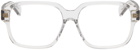 Bottega Veneta Gray Square Glasses