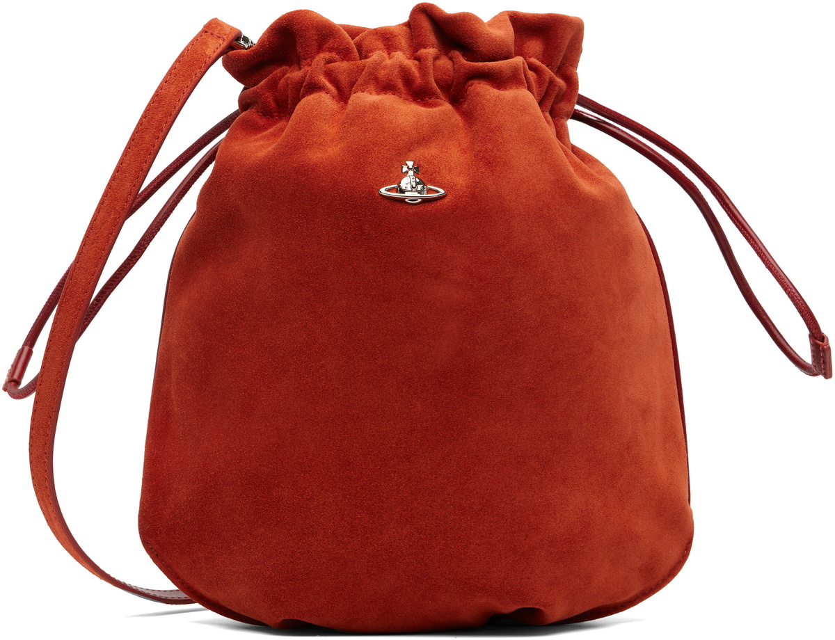 Vivienne Westwood Orange Drawstring Pouch Bag