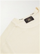 RRL - Distressed Waffle-Knit Cotton-Jersey T-Shirt - White