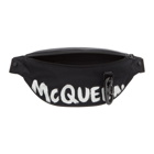 Alexander McQueen Black Graffiti Harness Belt Bag