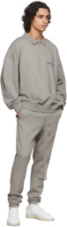 Essentials Grey Long Sleeve Polo