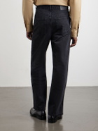 LOEWE - Wide-Leg Anagram-Embroidered Jeans - Black