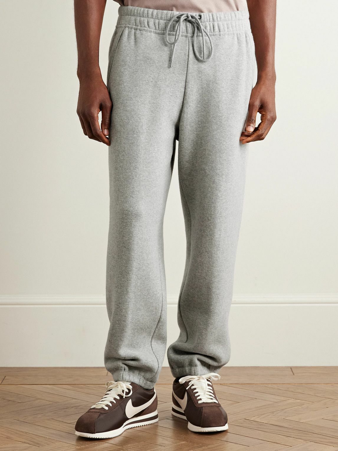 James Perse - Cozy Tapered Cotton-Blend Jersey Sweatpants - Gray
