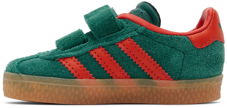 adidas Kids Baby Green & Orange Gazelle Comfort Closure Sneakers adidas adidas Kids Baby Green & Orange Gazelle Comfort Closure Sneakers adidas