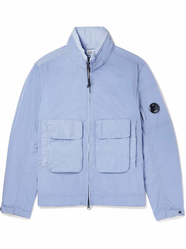 Photo: C.P. Company - Logo-Appliquéd Garment-Dyed Nylon Jacket - Blue