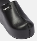 Coperni Leather platform clogs