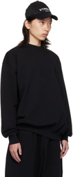 VTMNTS Black Embroidered Sweatshirt