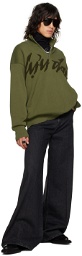 LU'U DAN SSENSE Exclusive Khaki Half-Zip Sweater