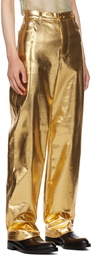Theophilio SSENSE Exclusive Gold Jeans