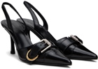 Givenchy Black Voyou Slingback Heels