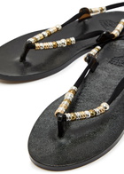 Ancient Greek Sandals Esther Beaded Jelly Sandals Black