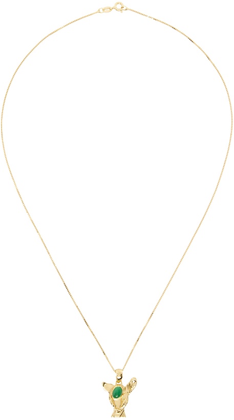 Photo: VEERT Gold Deer Pendant Chain Necklace