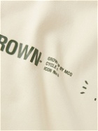 MCQ - Grow Up Logo-Appliquéd Printed Cotton-Jersey Hoodie - Neutrals