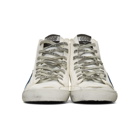 Golden Goose White and Gold Francy Sneakers