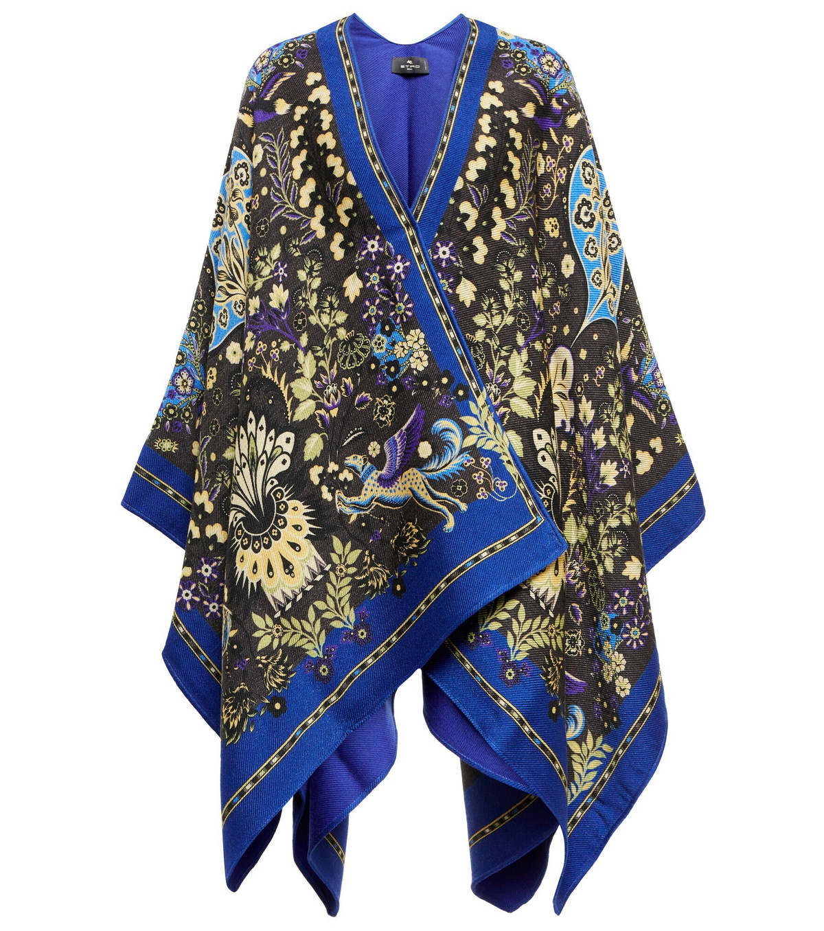 Etro - Printed wool-blend cape Etro