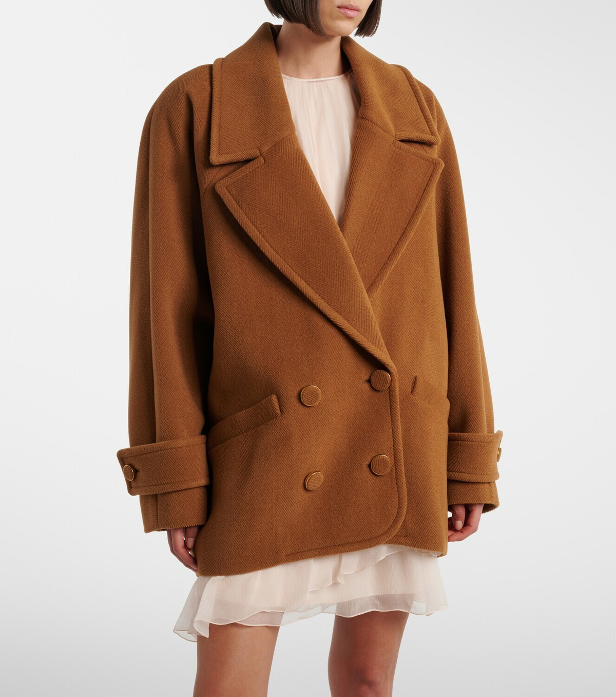 Chloé Double-breasted virgin-wool coat