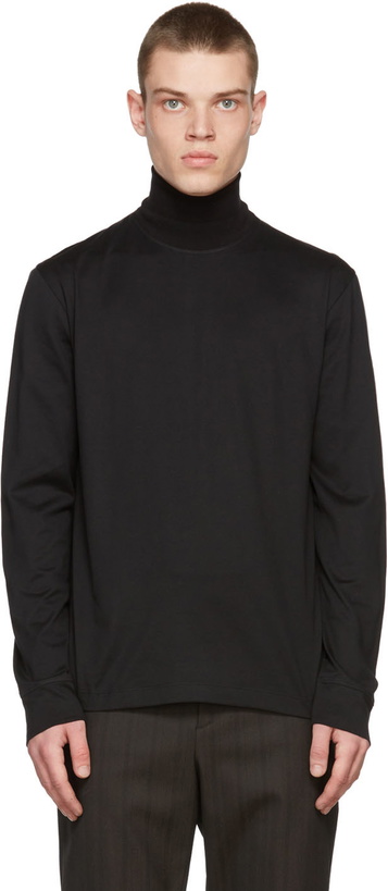 Photo: Brioni Black Cotton Turtleneck