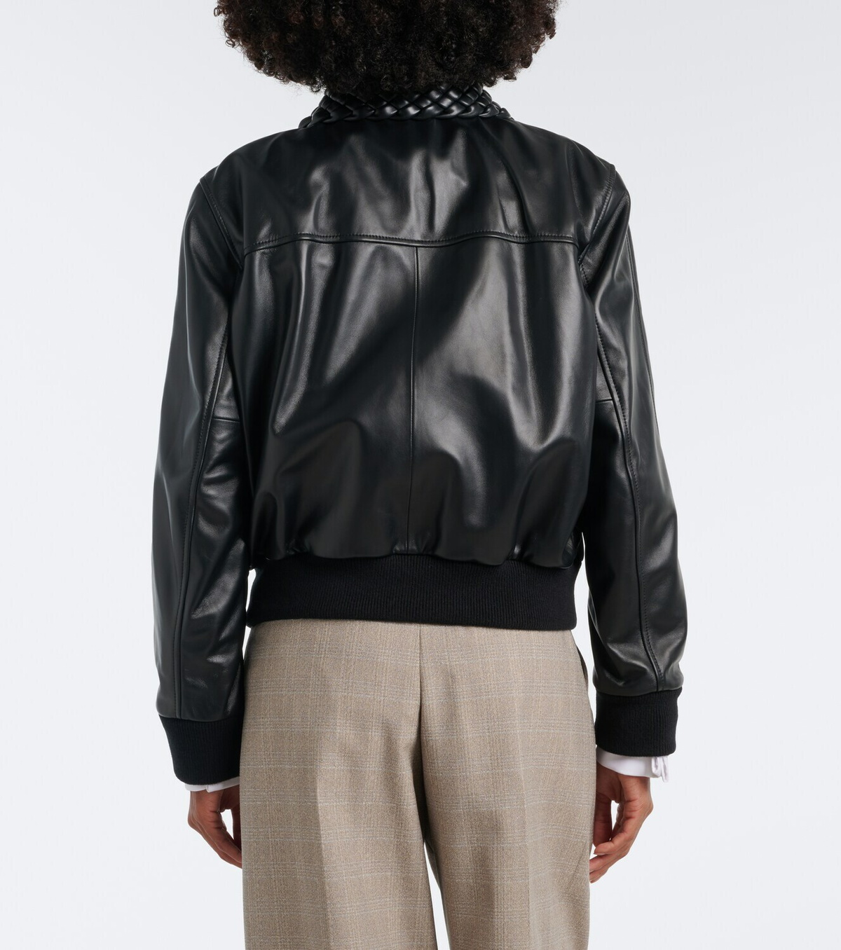 Bottega Veneta Intrecciato leather blouson jacket