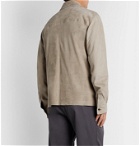 The Row - Harvey Suede Bomber Jacket - Brown