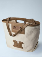 Max Mara Canvas Tote with Leather Accents