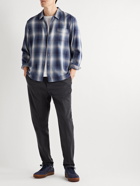 Altea - Harris Checked Cotton and Lyocell-Blend Flannel Shirt - Blue