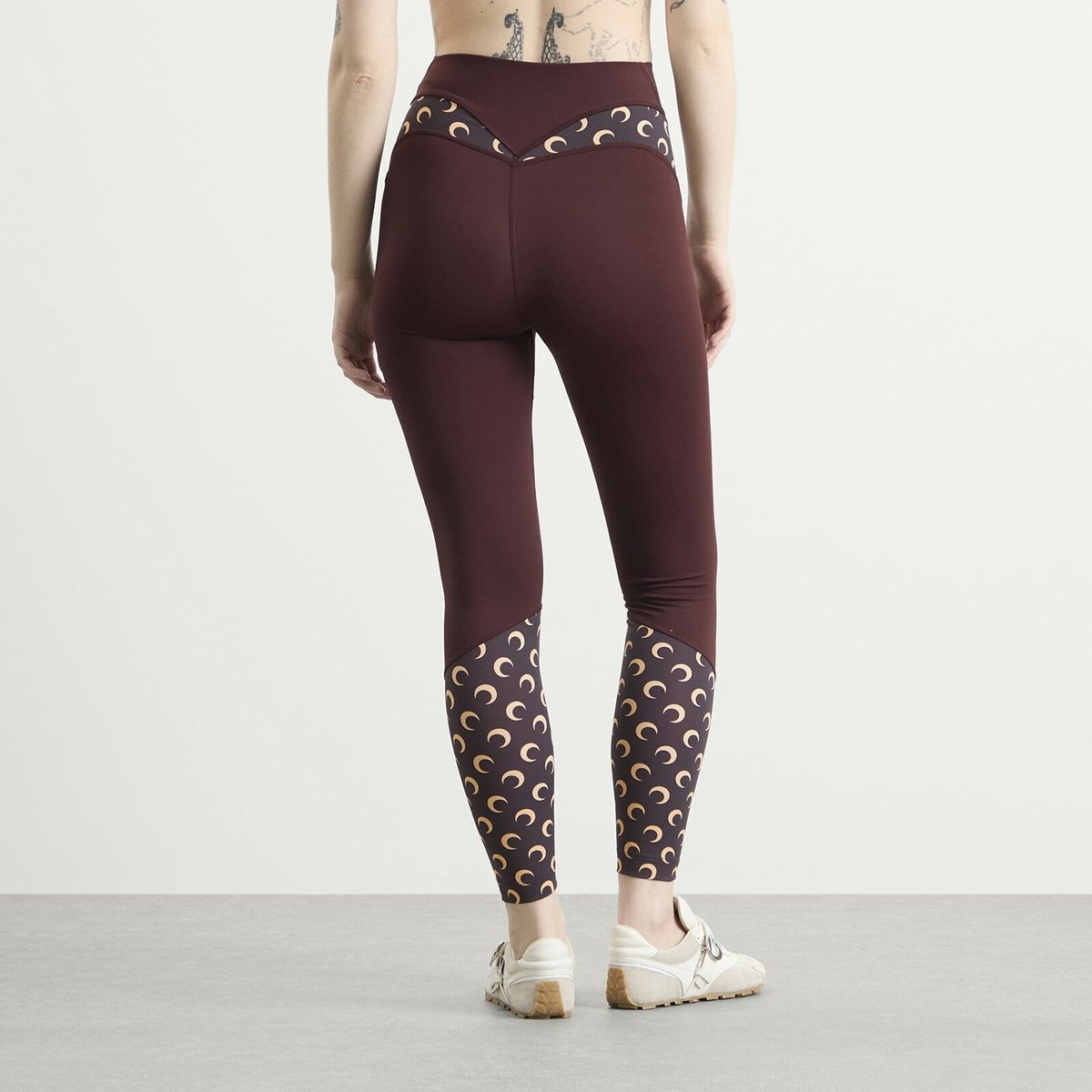 Marine Serre Women's Athleisure Yoga Legging in Deep Mahogany