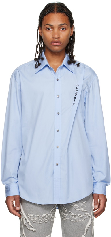 Photo: Y/Project Blue Pinched Shirt