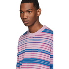 Acne Studios Pink and Blue Stripe Nimah Sweater