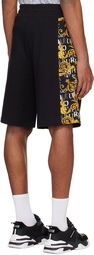 Versace Jeans Couture Black & Yellow Paneled Shorts