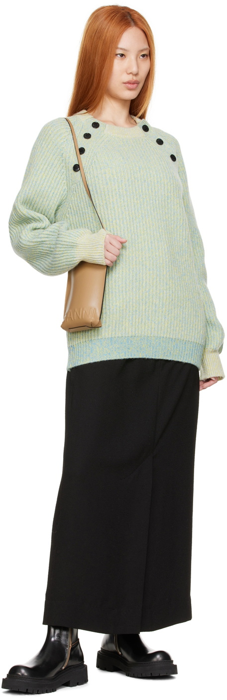 GANNI Green Recycled Wool Sweater GANNI