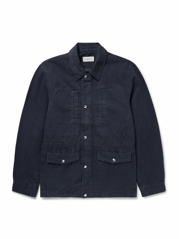 Photo: Mr P. - Cotton and Linen-Blend Twill Field Jacket - Blue