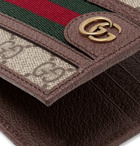 Gucci - Ophidia Webbing-Trimmed Coated-Canvas Billfold Wallet - Brown