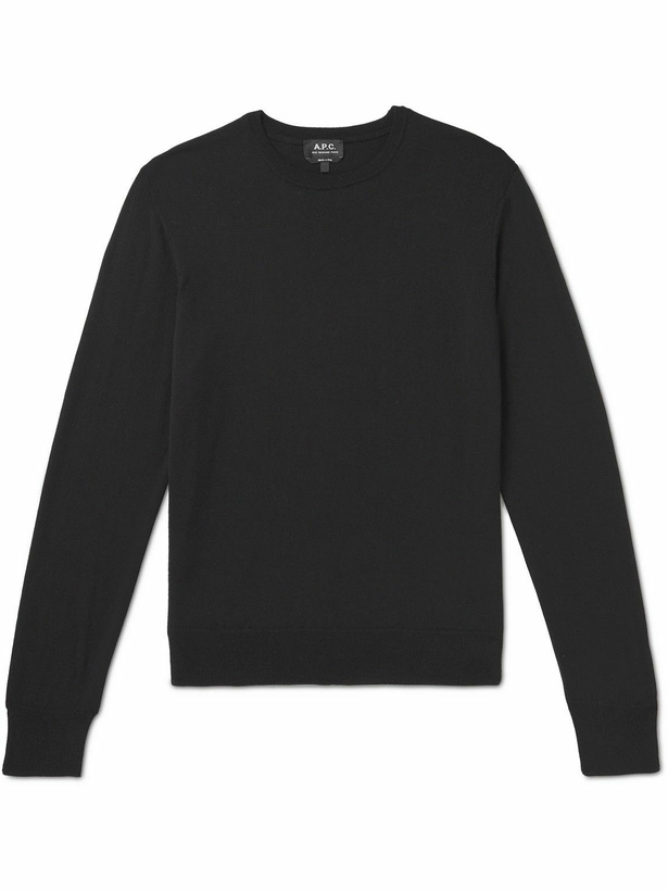 Photo: A.P.C. - King Merino Wool Sweater - Black