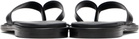 Aeyde Black Melody Leather Thong Sandals