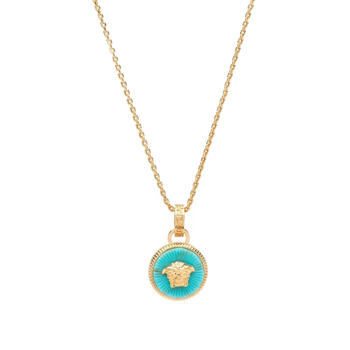 Versace Gold & Green Western Cactus Necklace