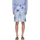 Jacquemus Blue Flower Le Short De Costume Shorts