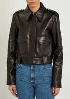 Khaite Cordelia Leather Jacket Black