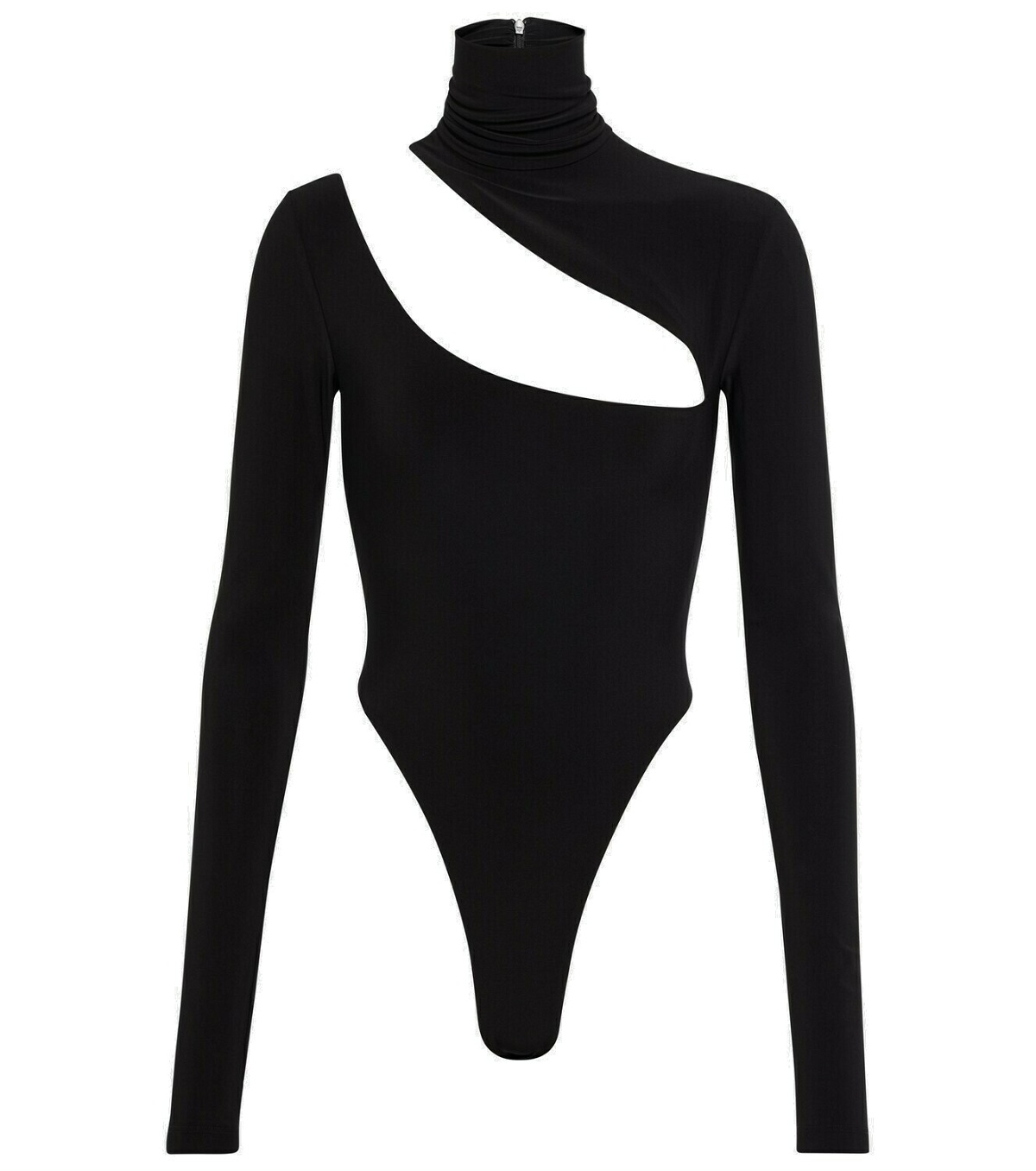 Photo: LaQuan Smith Turtleneck asymmetrical cutout bodysuit
