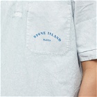 Stone Island Men's Marina Chalk Plating Short Sleeve Shirt in Sky Blue