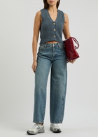 Free People Ava Cotton-blend Vest Indigo