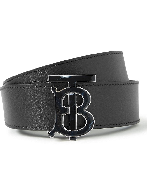 Photo: Burberry - 3.5cm Reversible Leather Belt - Black