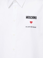 MOSCHINO - In Love We Trust Cotton Poplin Shirt