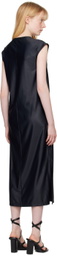 Max Mara Leisure Black Round Neck Midi Dress