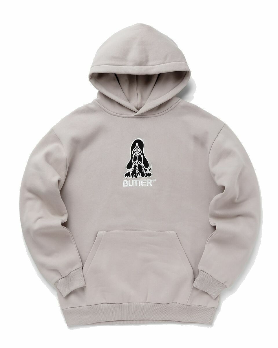 Photo: Butter Goods Hound Embroidered Pullover Hood Grey - Mens - Hoodies
