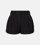 Givenchy Pleated wool grain de poudre shorts