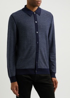 Paul Smith Textured Wool Cardigan Navy