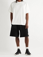 Y-3 - Shade Logo-Appliquéd Stretch-Mesh Drawstring Shorts - Black - S