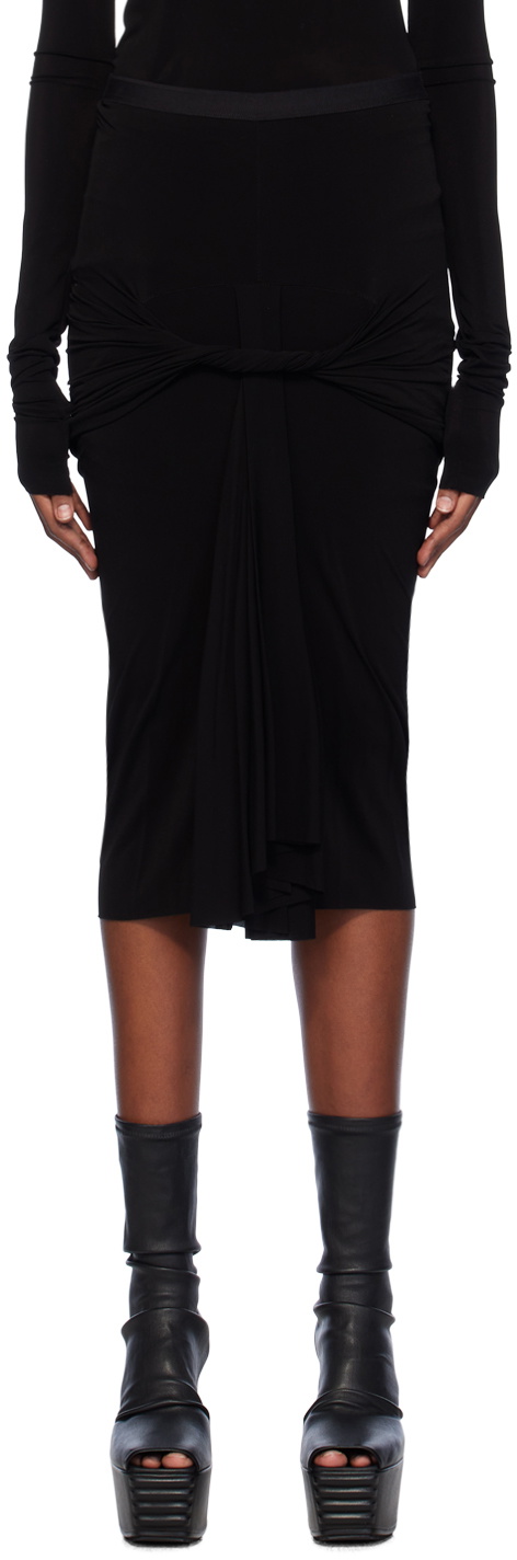Rick Rack Trim Midi Skirt in Black/White